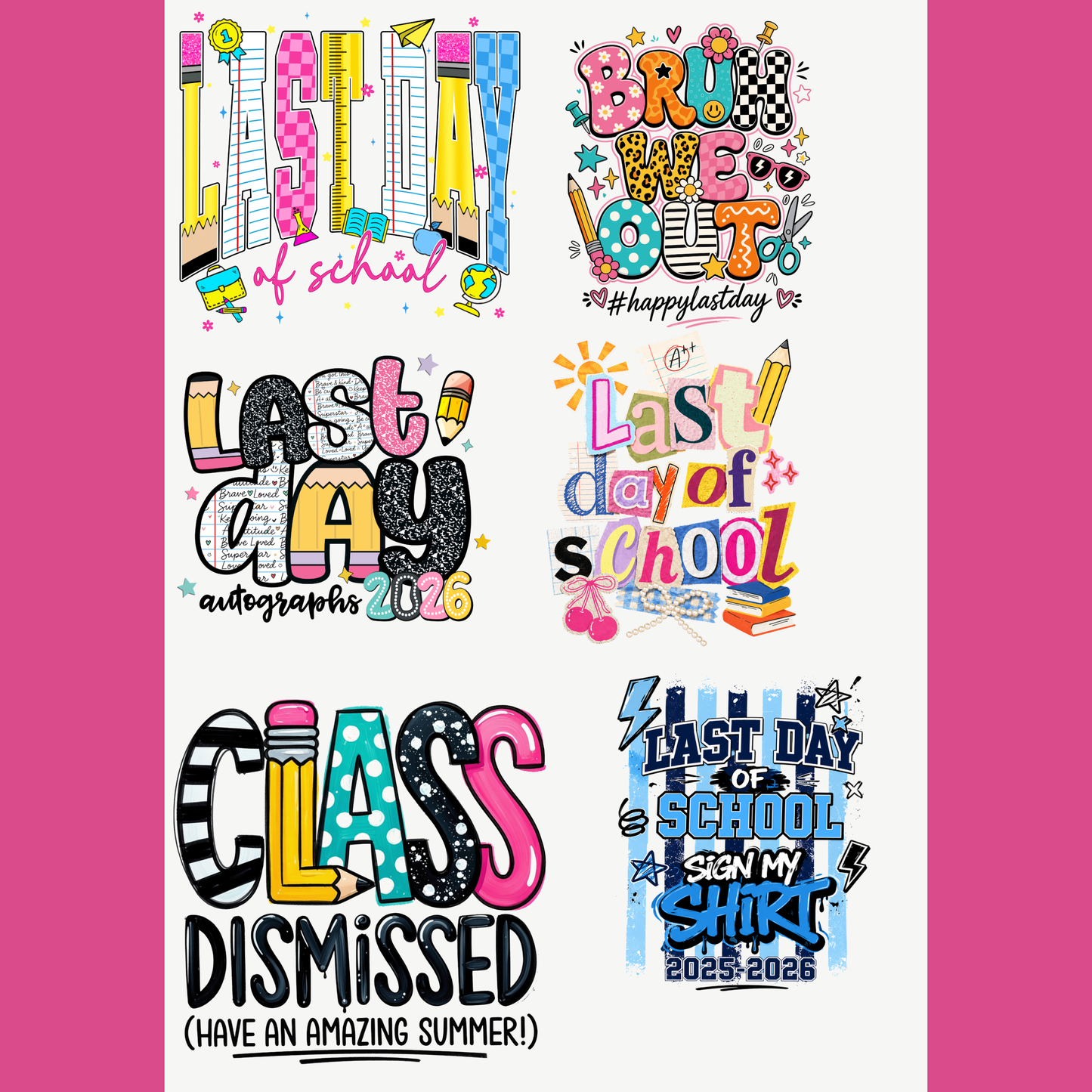 Schools Out Gang Sheet
