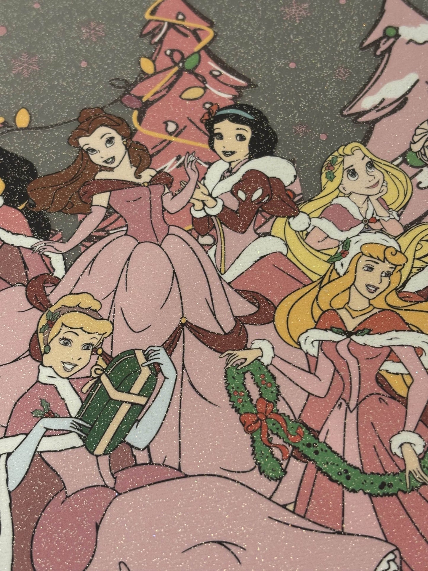 Christmas Princesses Glitter DTF Print