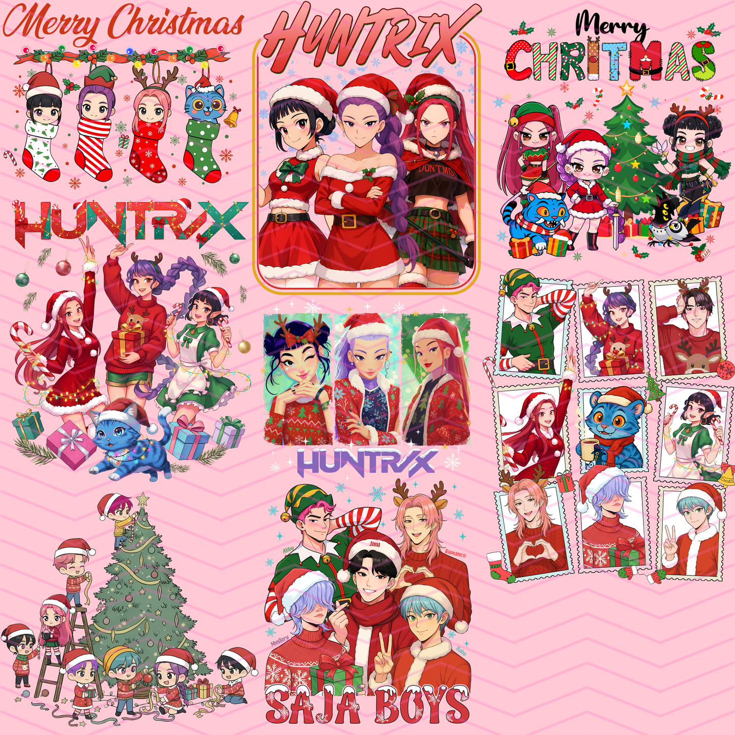 Holiday Kpop Hunter DTF Transfers