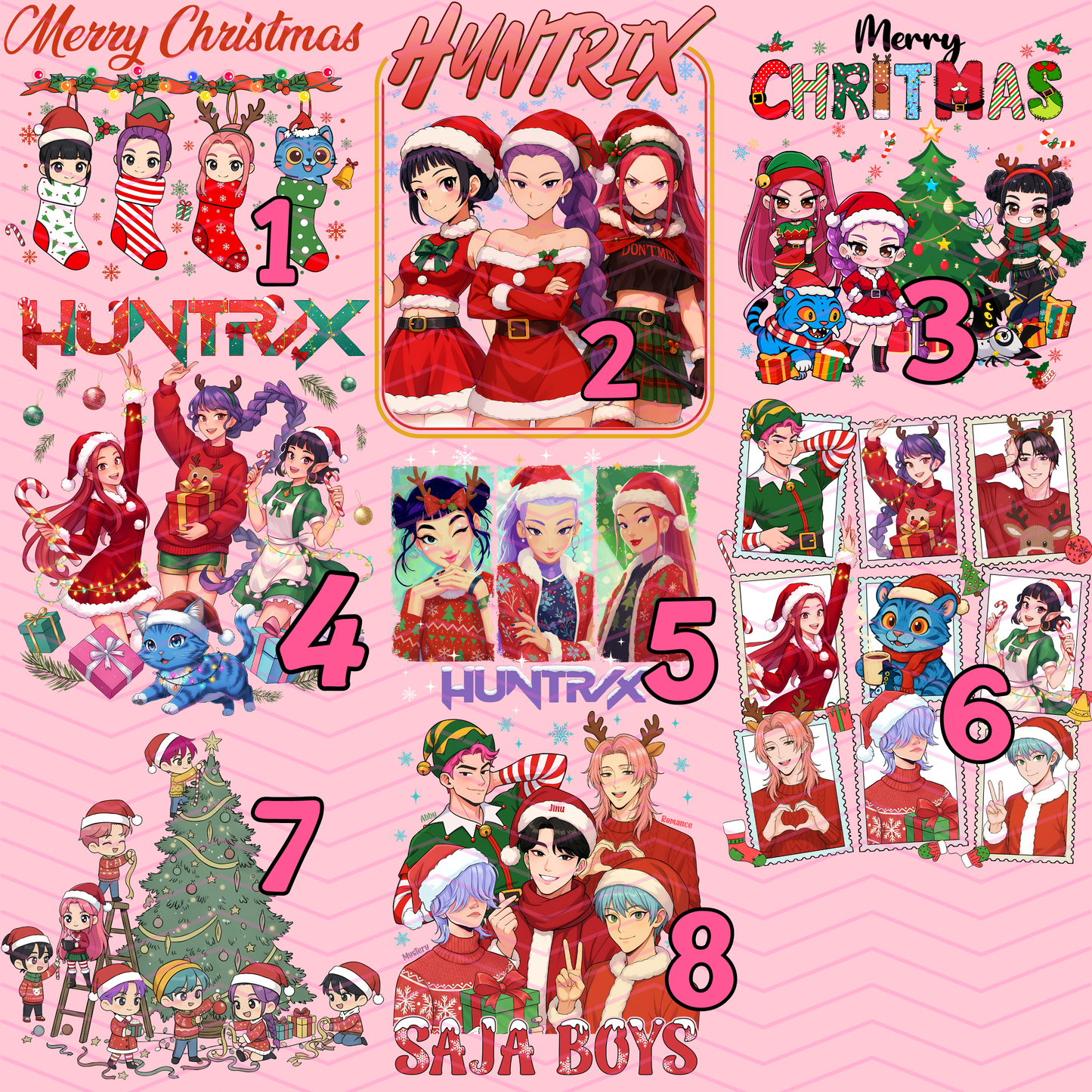 Holiday Kpop Hunter DTF Transfers