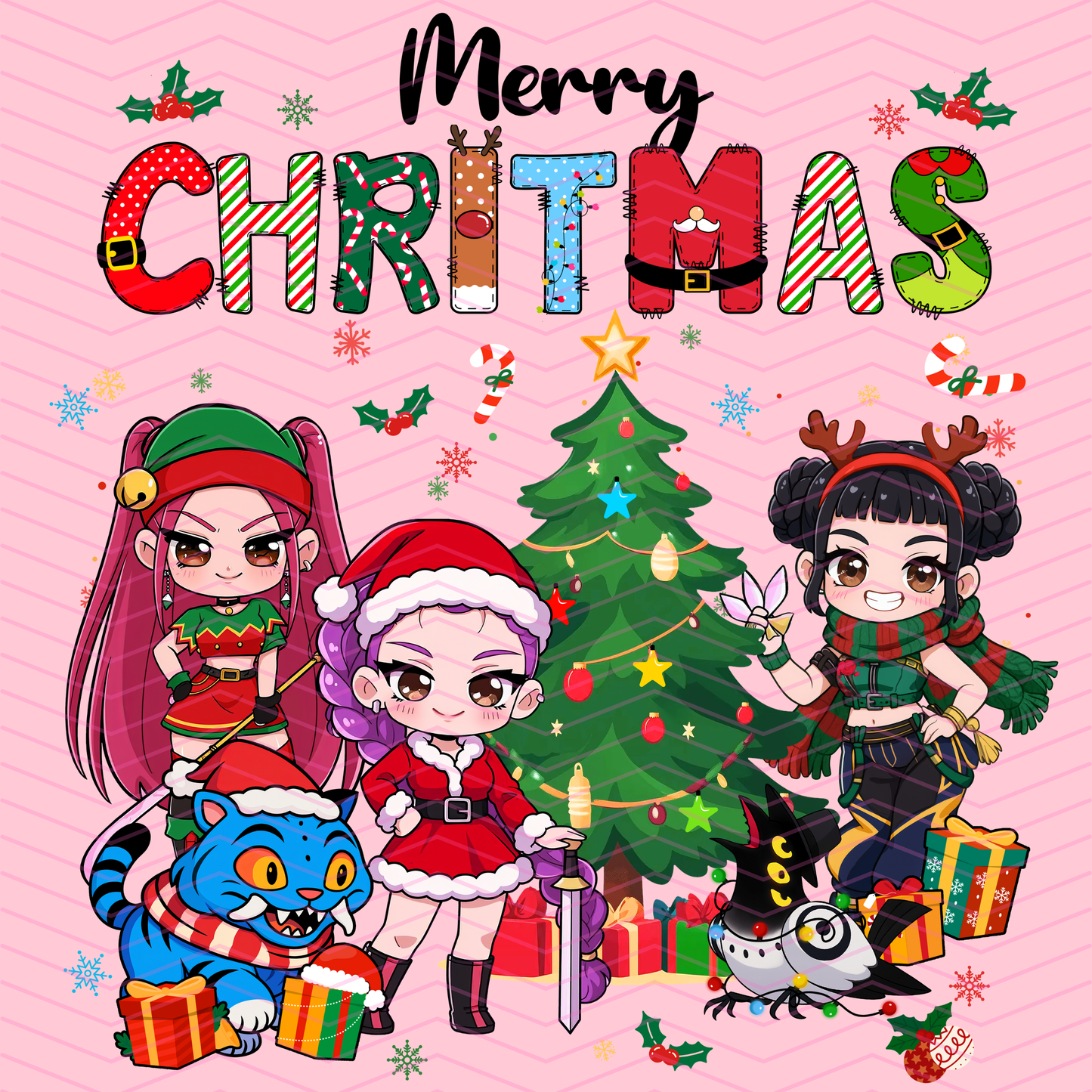 Holiday Kpop Hunter DTF Transfers