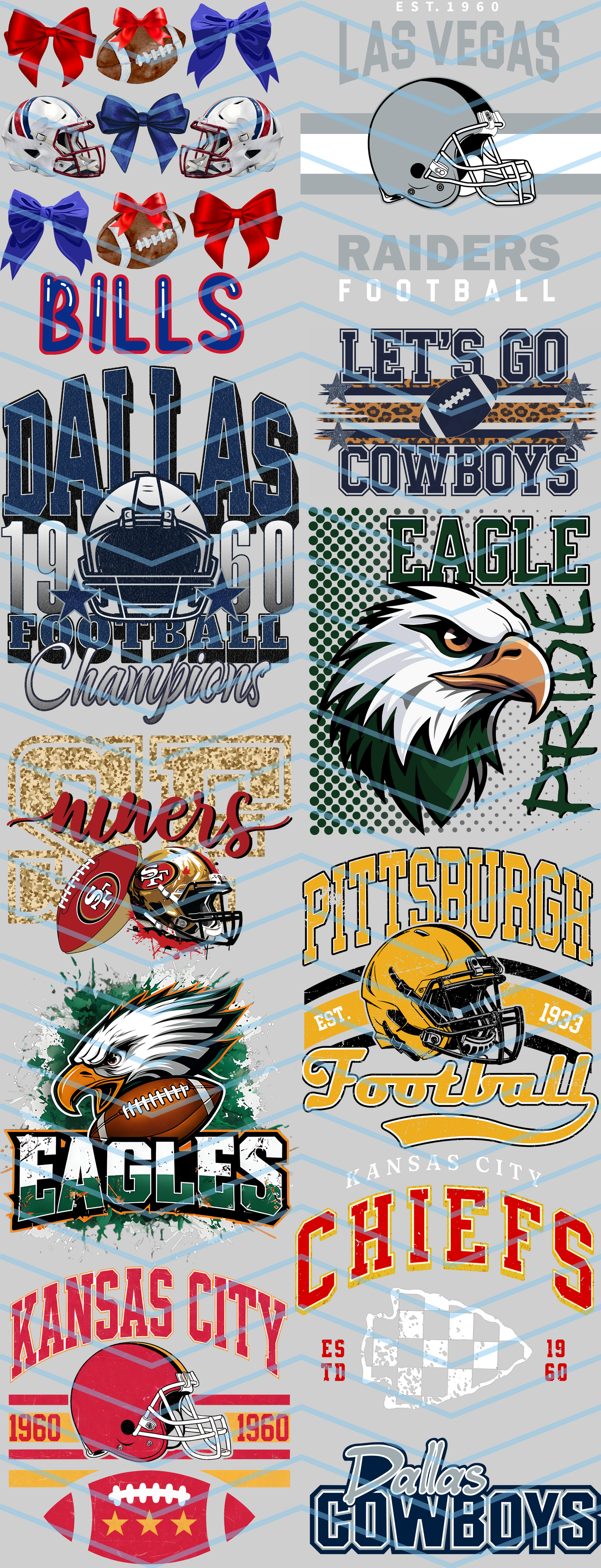 Football DTF Premade Gang Sheet