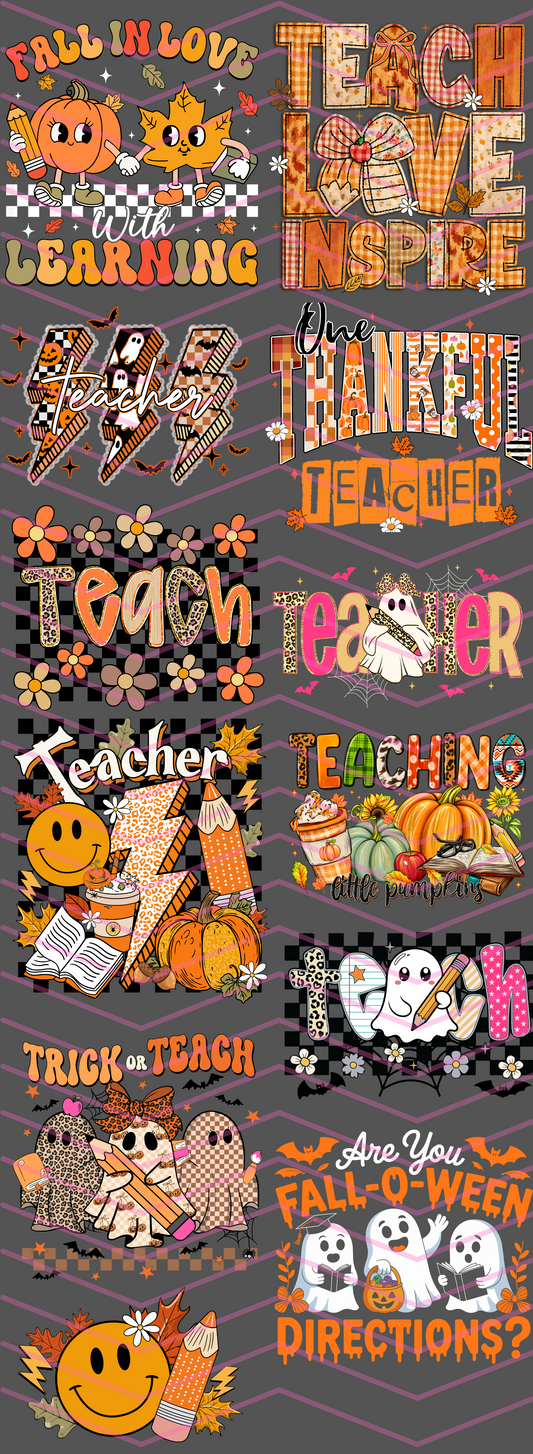 Teacher Fall/Halloween Premade Gang Sheet